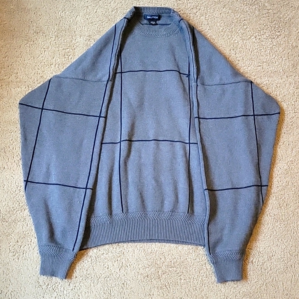 Nautica Grey Crew-Neck Sweatshirt
